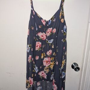 Torrid Navy Floral Hi Low Tunic